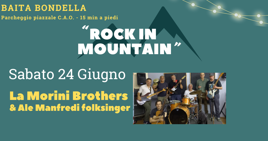 LA MORINI BROTHERS & ALE MANFREDI FOLKSINGER – Sabato 24 Giugno – Rock in Mountain