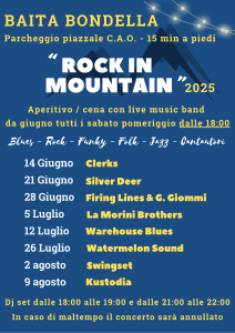 “ROCK IN MOUNTAIN 2025” Programma