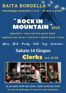 “ROCK IN MOUNTAIN 2025” Sabato 14 Giugno – CLERKS