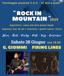 “ROCK IN MOUNTAIN 2025” Sabato 28 Giugno – G. Giommi / Firing Lines