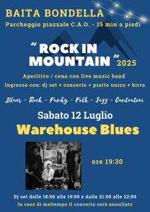 “ROCK IN MOUNTAIN 2025” Sabato 12 Luglio – Warehouse Blues