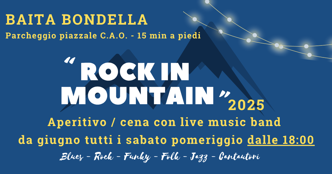 “ROCK IN MOUNTAIN 2025” Programma
